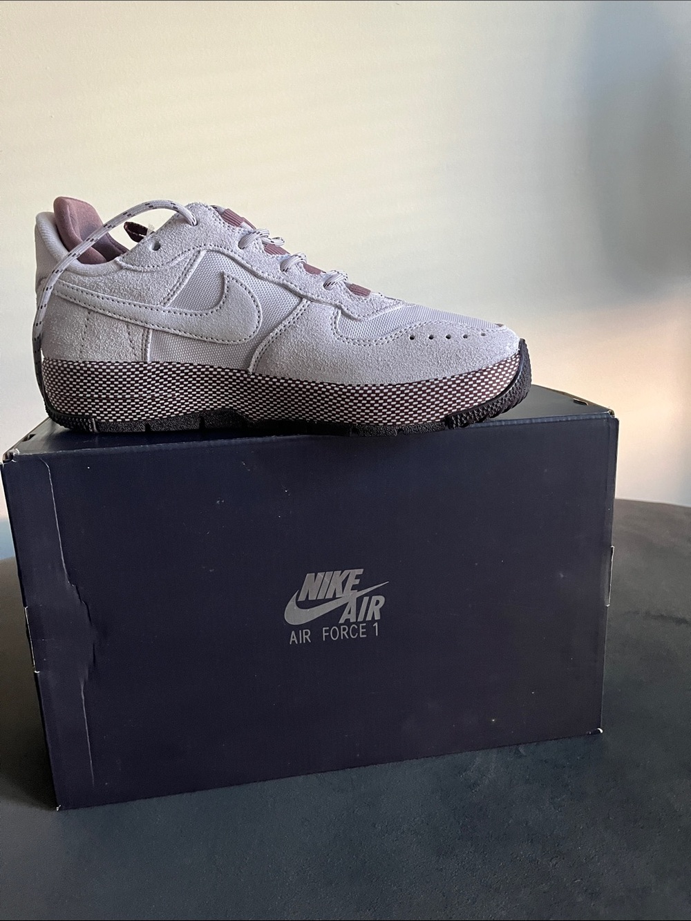 Nike Women’s Air Force 1 platinum violet Suede Low-Top Sneakers SZ 8 women